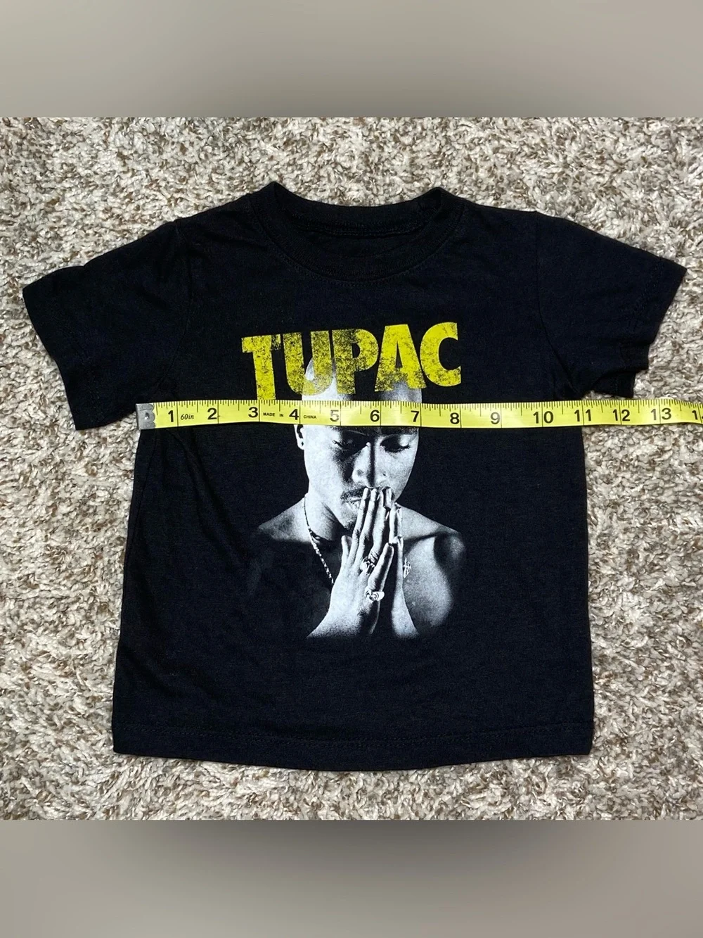 TUPAC 2PAC Toddler 2T Baby Black T-Shirt Tee Westside Hip Hop Rapper